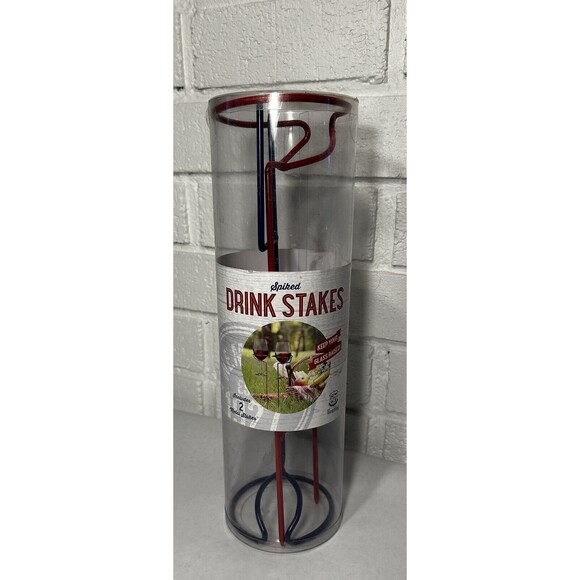 Drink Stakes - Holds Your Beer Or Wine Camping Beach - Picture 1 of 6